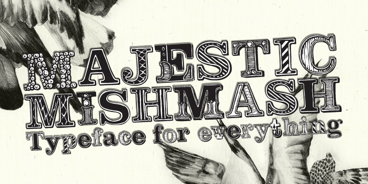 Пример шрифта Majestic Mishmash #2